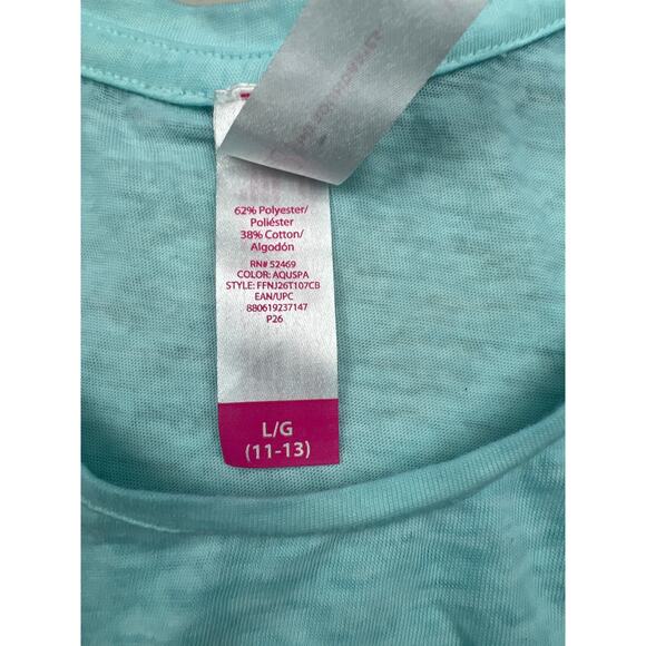 No Boundaries Junior LARGE 11/13 Blue LOVE Heart Print Tank Top Work Out Gym Top - Picture 4 of 6